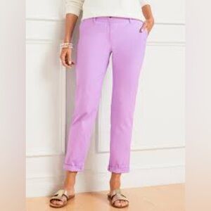 Talbots Relaxed Chino Pants Women 12 Spring Summer Casual Work Office Career